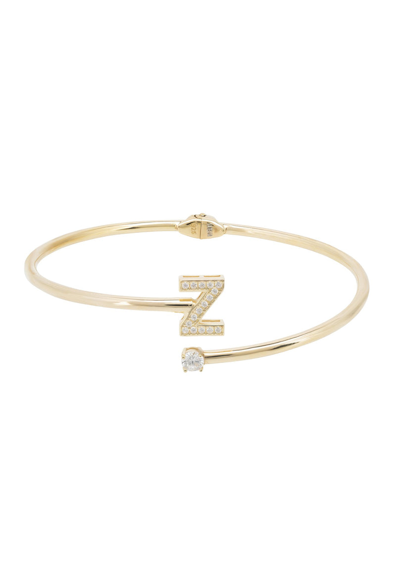 Initial Bangle Gold Z