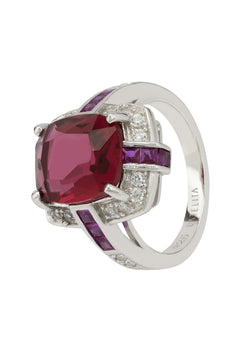 Clarence Silver Ring Ruby