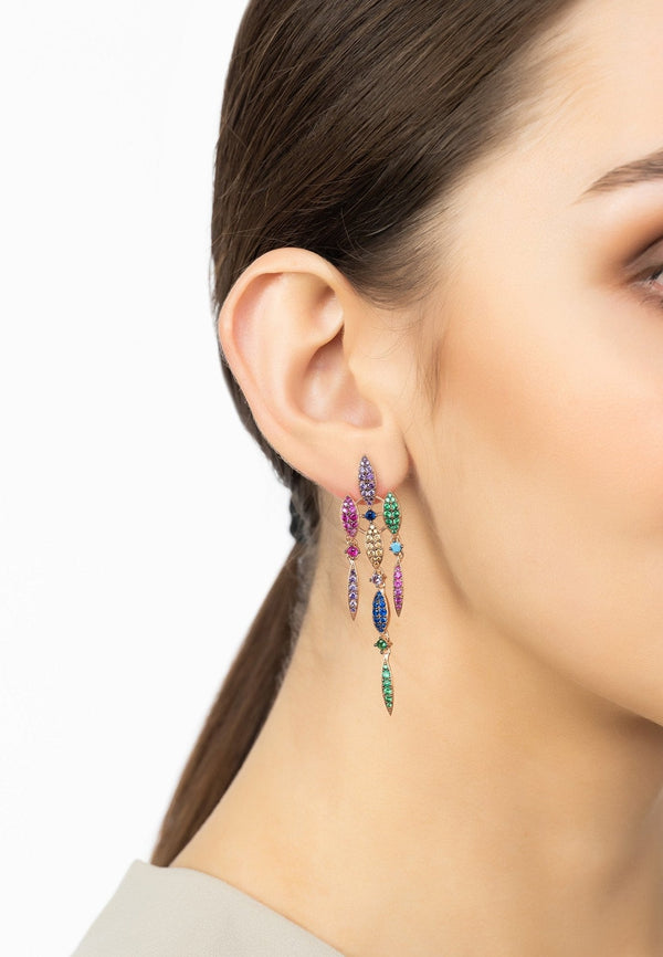 Valencia Rainbow Earrings Rosegold