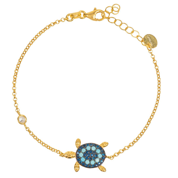 Turtle Turquoise Bracelet gold