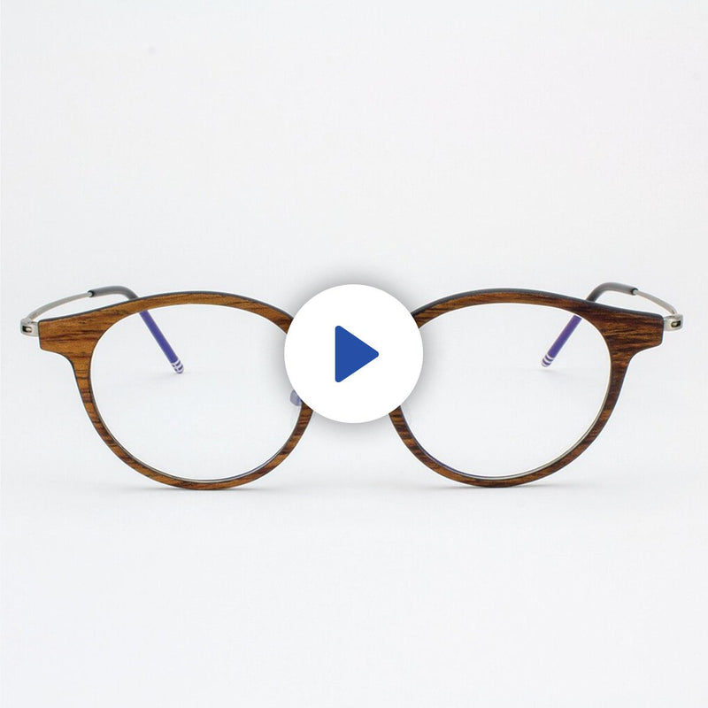 Marion - Featherlight Titanium & Wood Eyeglasses