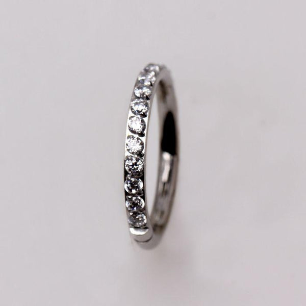 316L Stainless Steel Multi-Jeweled Seamless Clicker Ring