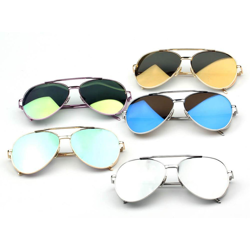 DELAN | CD12 - Premium Mirrored Lens Oversize Aviator Sunglasses
