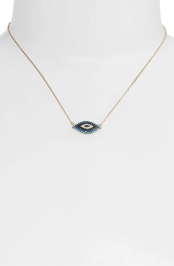 Pave Evil Eye Necklace