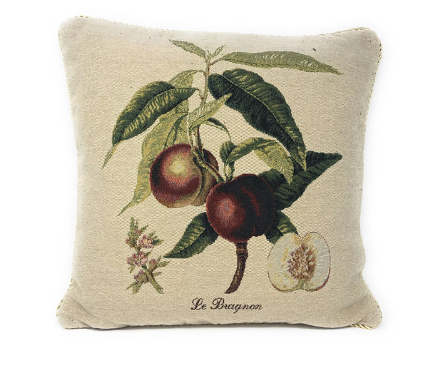 DaDa Bedding Nectarine Fruits Elegant Accent Throw Pillow Cushion Cover - 18" - 1-Piece