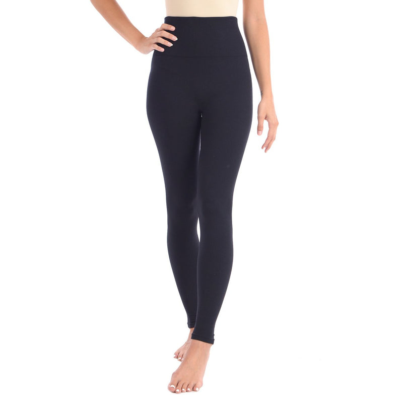 Look at Me Leggings With Double Layer 5" Hi-Waistband - Black