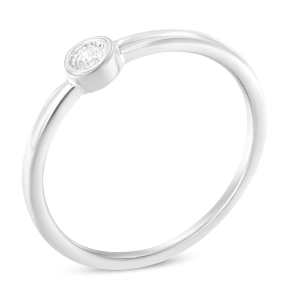 .925 Sterling Silver Miracle-Set Diamond Round Shaped Promise Ring (0.05 Cttw, J-K Color, I1-I2 Clarity) - Size 8