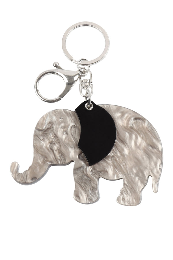 Kc417x030 - Elephant With Mirror Keychain