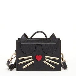 Leather Cat Bag Black Crossbody