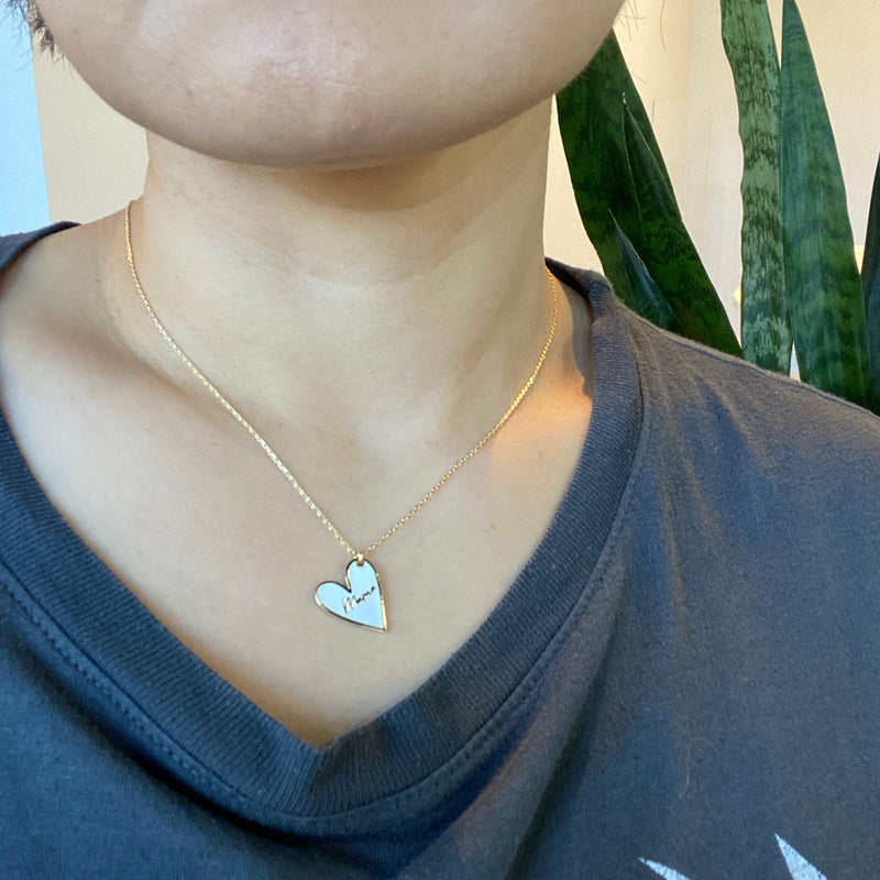 Mama Heart Drop Necklace