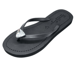 Triangle Studs - Crystal Flat Flip Flops Sandal