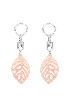 Mye1369 - Cast Leaf Link Drop Earrings