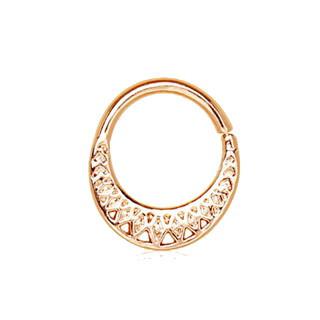 Rose Gold Plated Made for Royalty Annealed Tribal Septum Ring