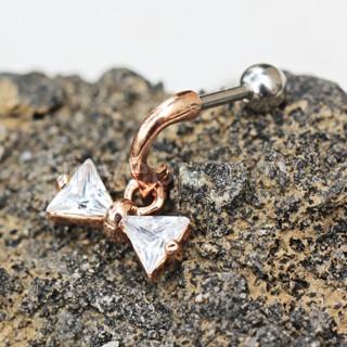 Rose Gold Art of Brilliance Take a Bow Cartilage Earring