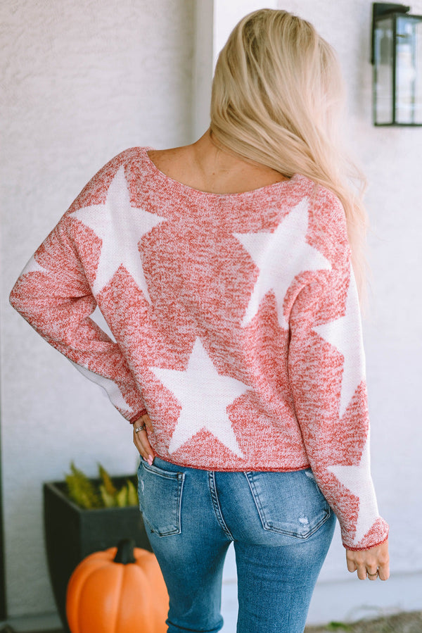 Katharine Star Spangled Casual Knit Sweater