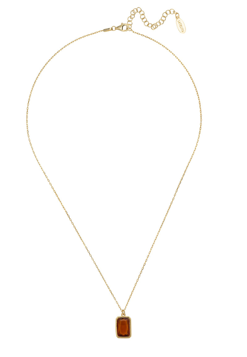 Portofino Necklace Gold Citrine