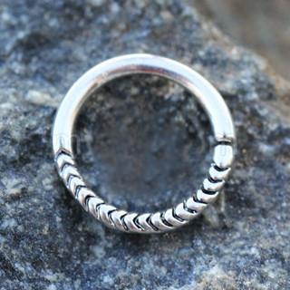 316L Stainless Steel Rope Design Annealed Seamless Ring / Septum Ring