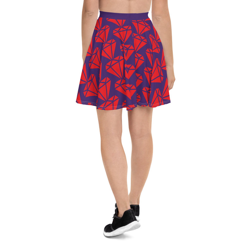 MORE THAN RUBIES-PROVERBS 31DERFULL- Red and Purple Skater Skirt