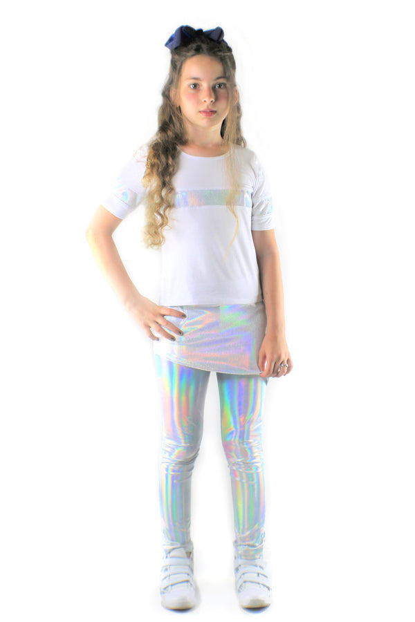 Stella, Bamboo Jersey and Holographic Sequin Top