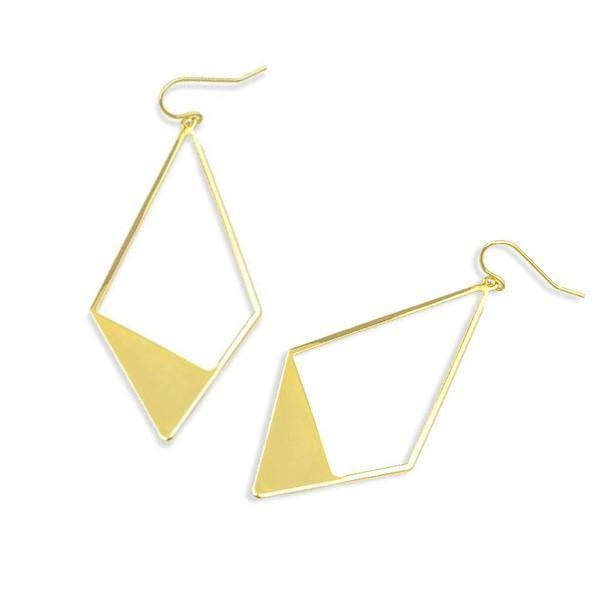 Charlee Gold Triangle Earrings