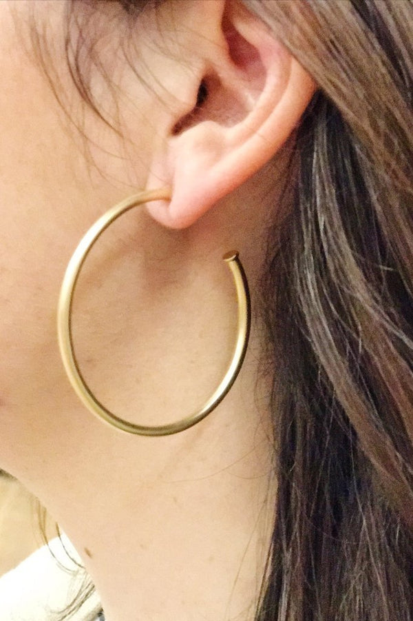 The Best of Hoops Earrings, Matte Gold
