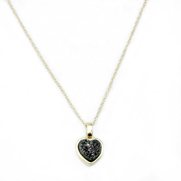 Olivia Heart Druzy Necklace