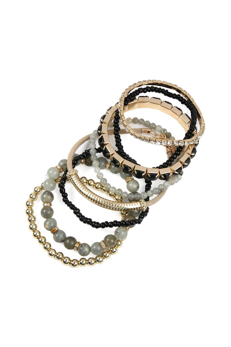 Hdb2244 - Regular Size Stackable Beads Bracelet Set
