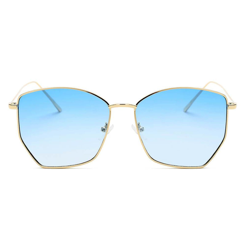 CARDIFF | S2073 - Women Oversize Geometric Metal Fashion Sunglasses