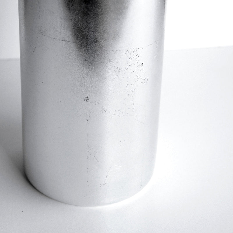 GILT 20" Silver Gilded Cylinder Vase