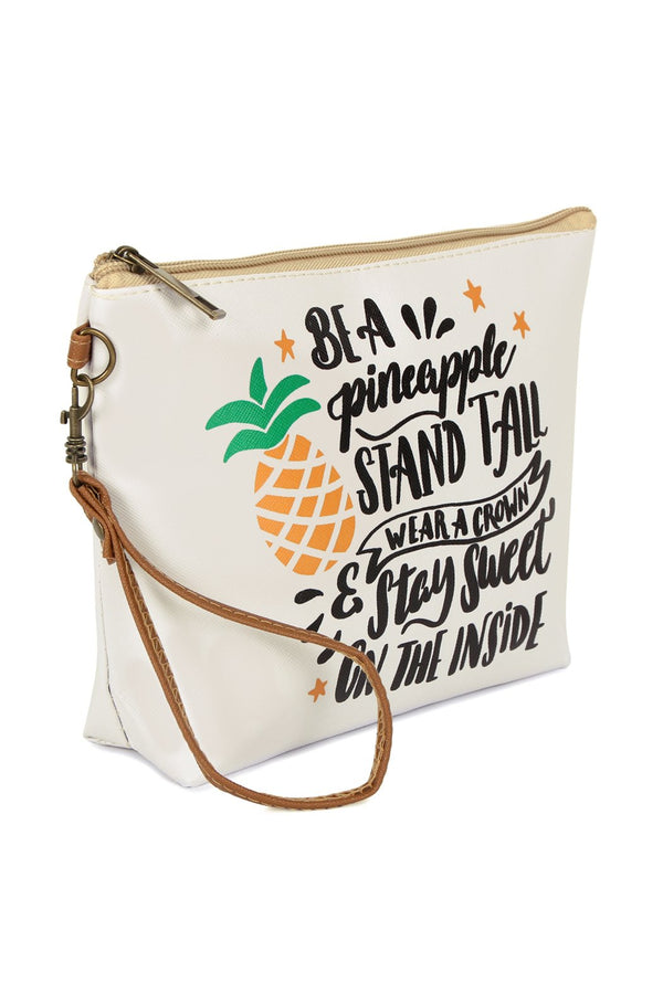 Hdg2468 - "Be a Pineapple Stand Tall" Cosmetic Bag