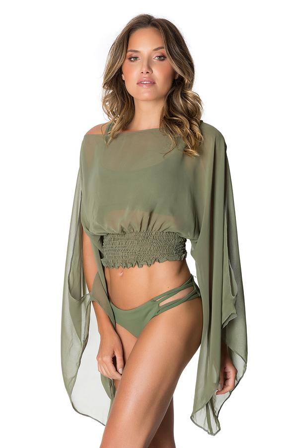 Voyage Top in Olive Green
