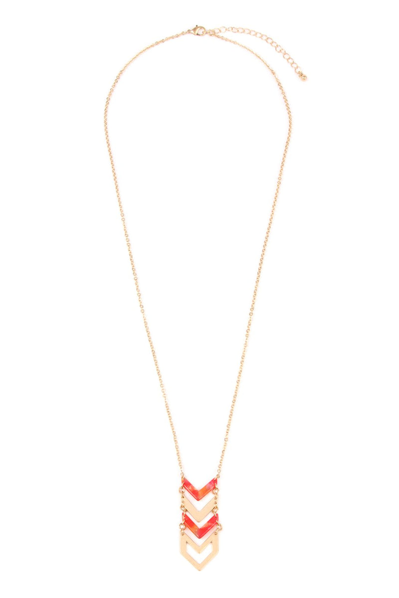 Arrow Shape Acetate Necklace