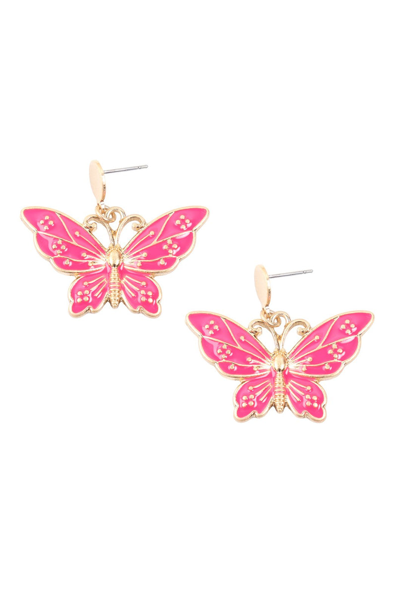 Butterfly Post Dangling Earrings