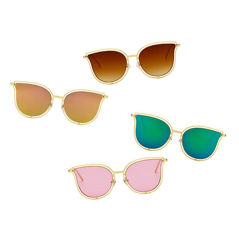 DUNDEE | S2048 - Women Round Cat Eye Fashion Sunglasses
