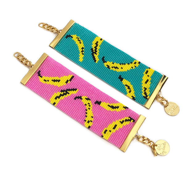 Bananas Bracelet - Turquoise / Pink