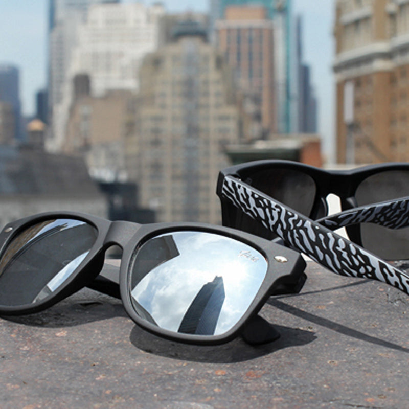 Jase New York Encore Sunglasses in Triple Black Mirror