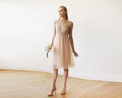 Pink Tulle and Lace Short Dress SALE 1157