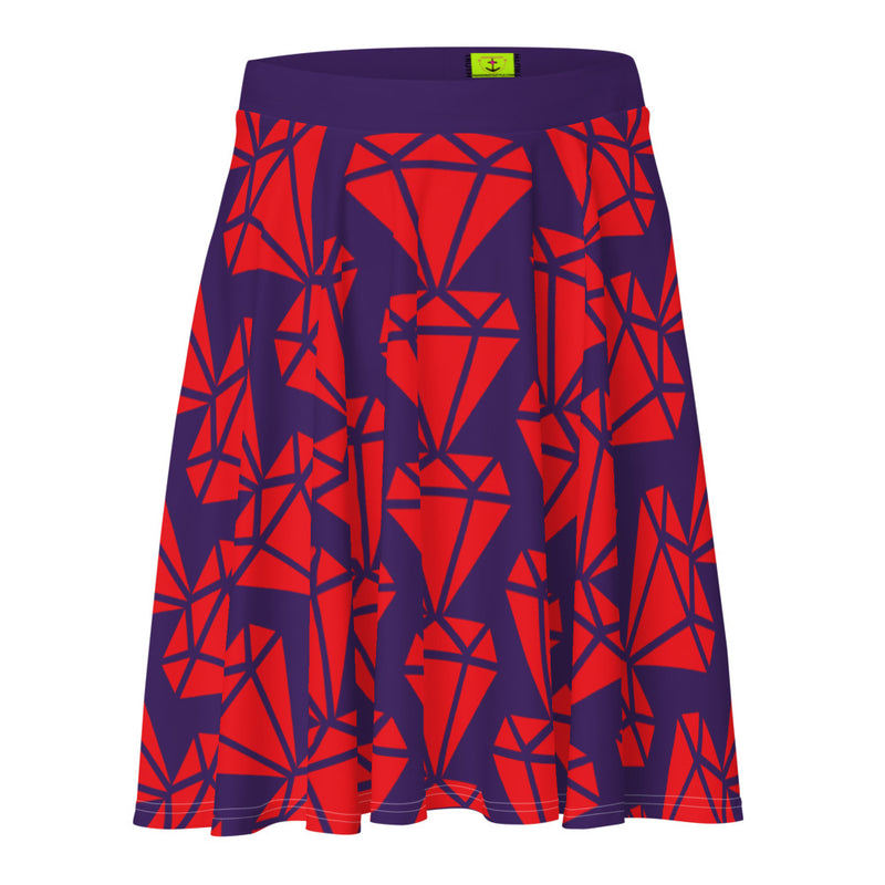 MORE THAN RUBIES-PROVERBS 31DERFULL- Red and Purple Skater Skirt