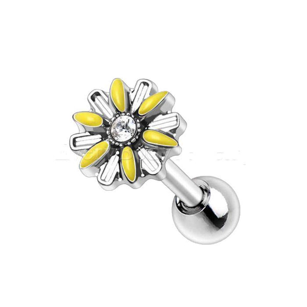 316L Stainless Steel Yellow Daisy Cartilage Earring