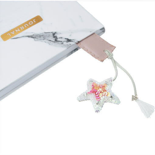 Hamptons Pink Star - Personalized Bookmark