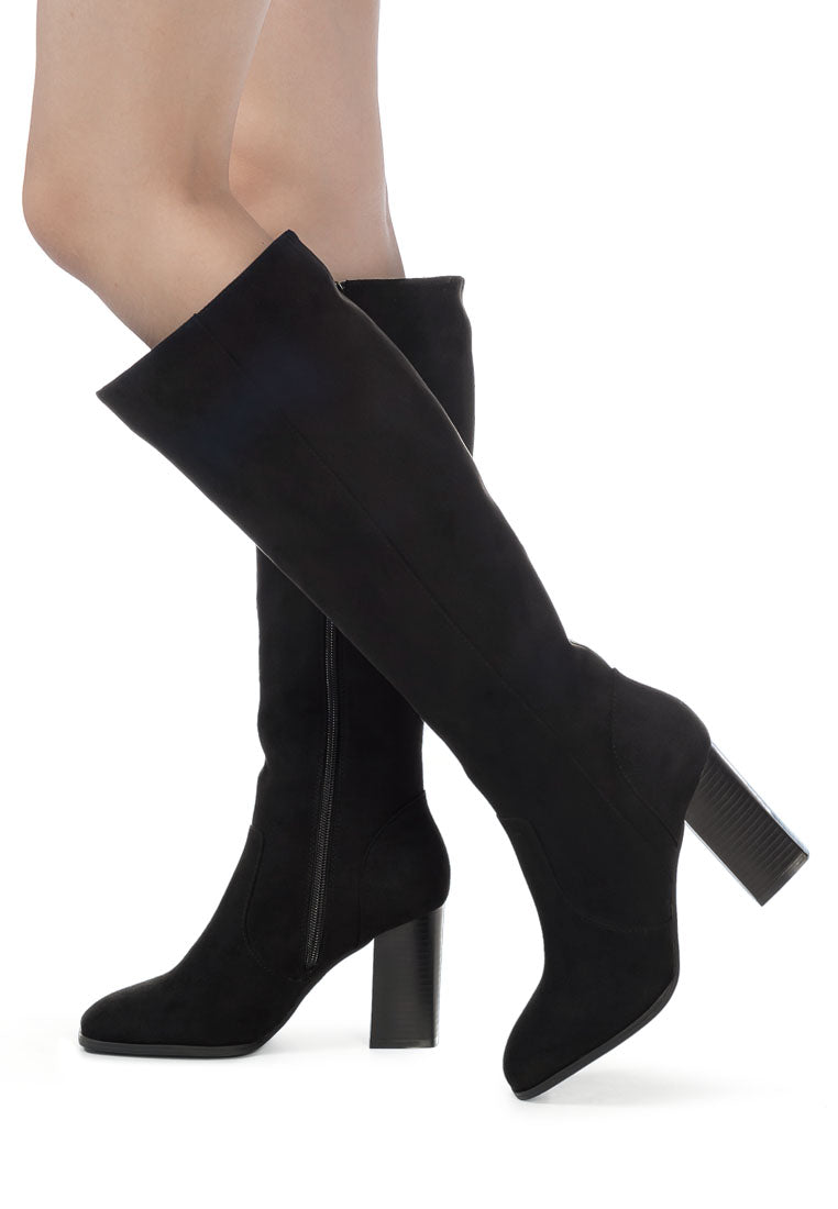 Zilly Knee High Faux Suede Boots