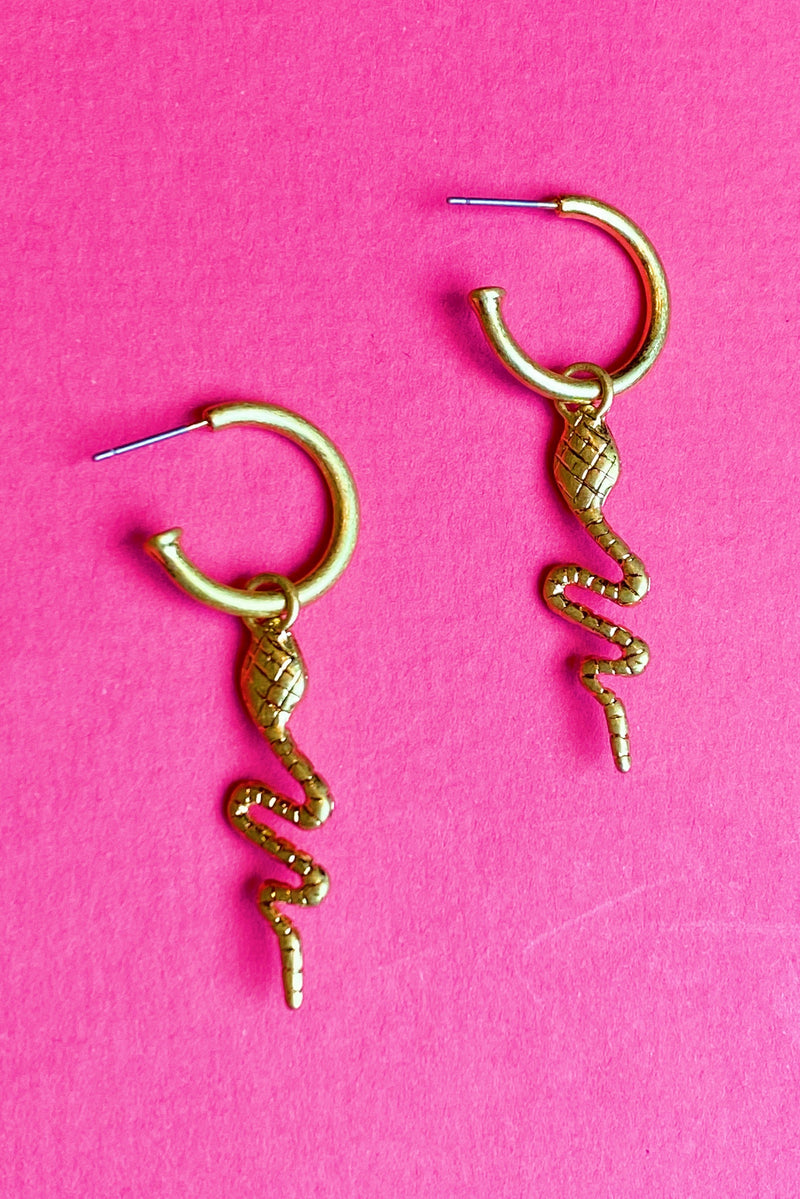 Viper Vibes Earrings, Gold