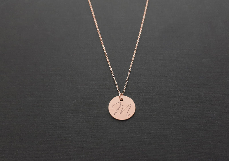 Rose Gold Initial Necklace