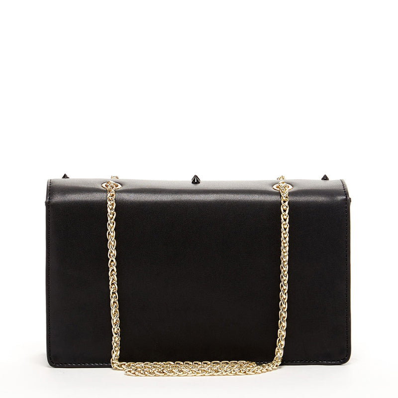 Josie Black Leather Chain Bag