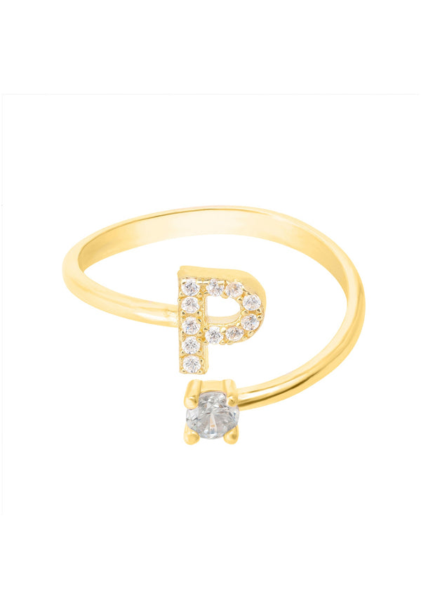 Initial Ring Gold P