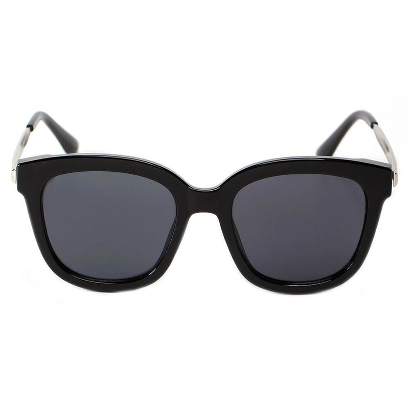 DEKALB | CD02 - Women's Oversize Mirrored Lens Horned Rim Sunglasses
