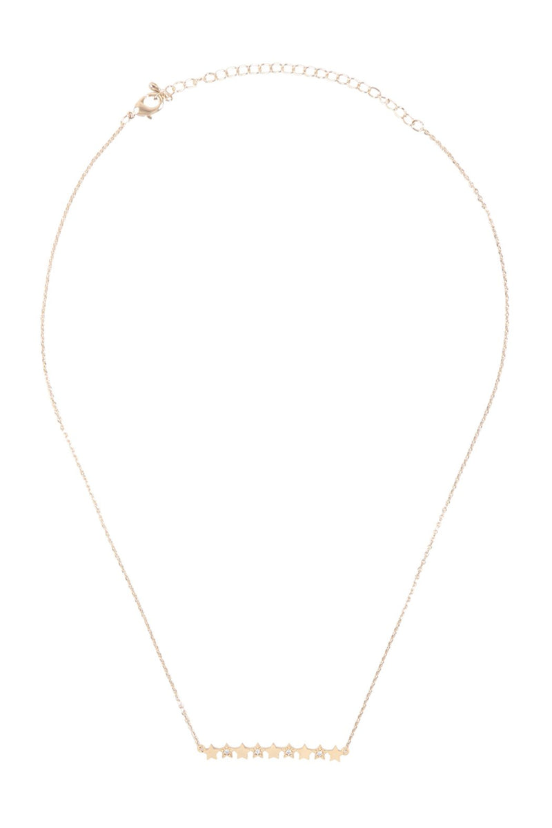 Ina997 - Star and Zirconia Inline Necklace