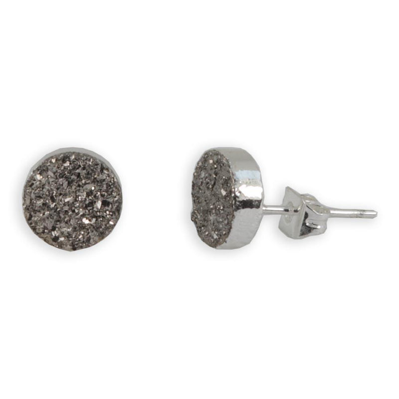 Jeanna Druzy Stud Earrings in Silver