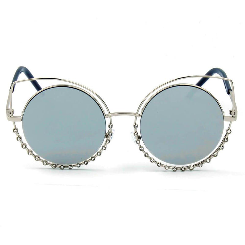 HOLLAND | A21 - Designer Pearl-Studded Cut-Out Cat Eye Princess Sunglasses