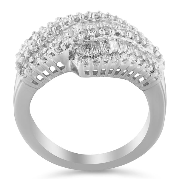 14K White Gold Diamond Cocktail Ring Band (1 3/4 Cttw, H-I Color, SI2-I1 Clarity) - Size 8